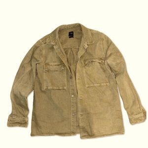 XL Tan Men’s Denim Relaxed Fit Overshirt